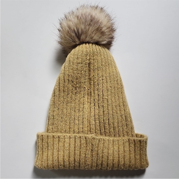 NWT Virginia Wolf - The Sunray Beanie With Removable Button Down Pom Top NIP - Picture 2 of 15